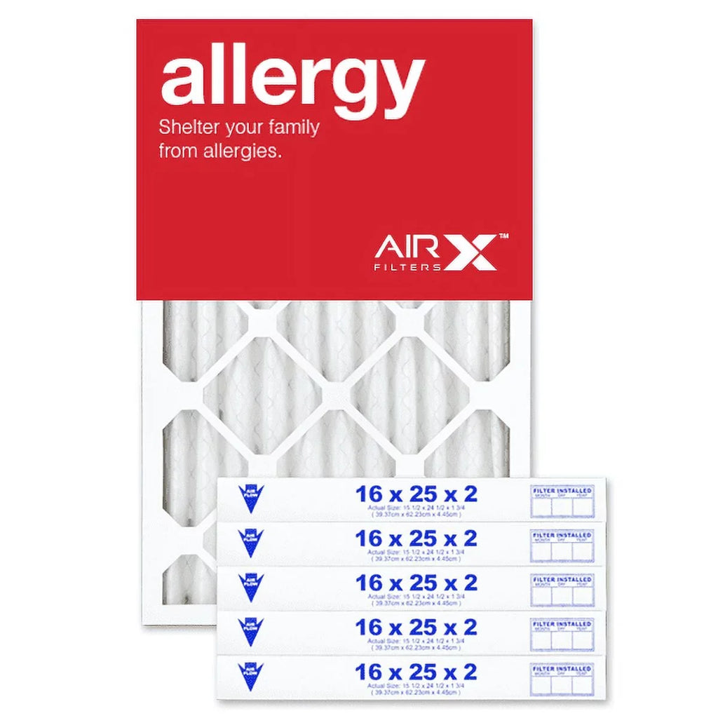 Allergy Made Filters in Air MERV HVAC Filter Air the 11 16x25x2 USA 6-Pack, AC Pleated AIRx Furnace Filter,