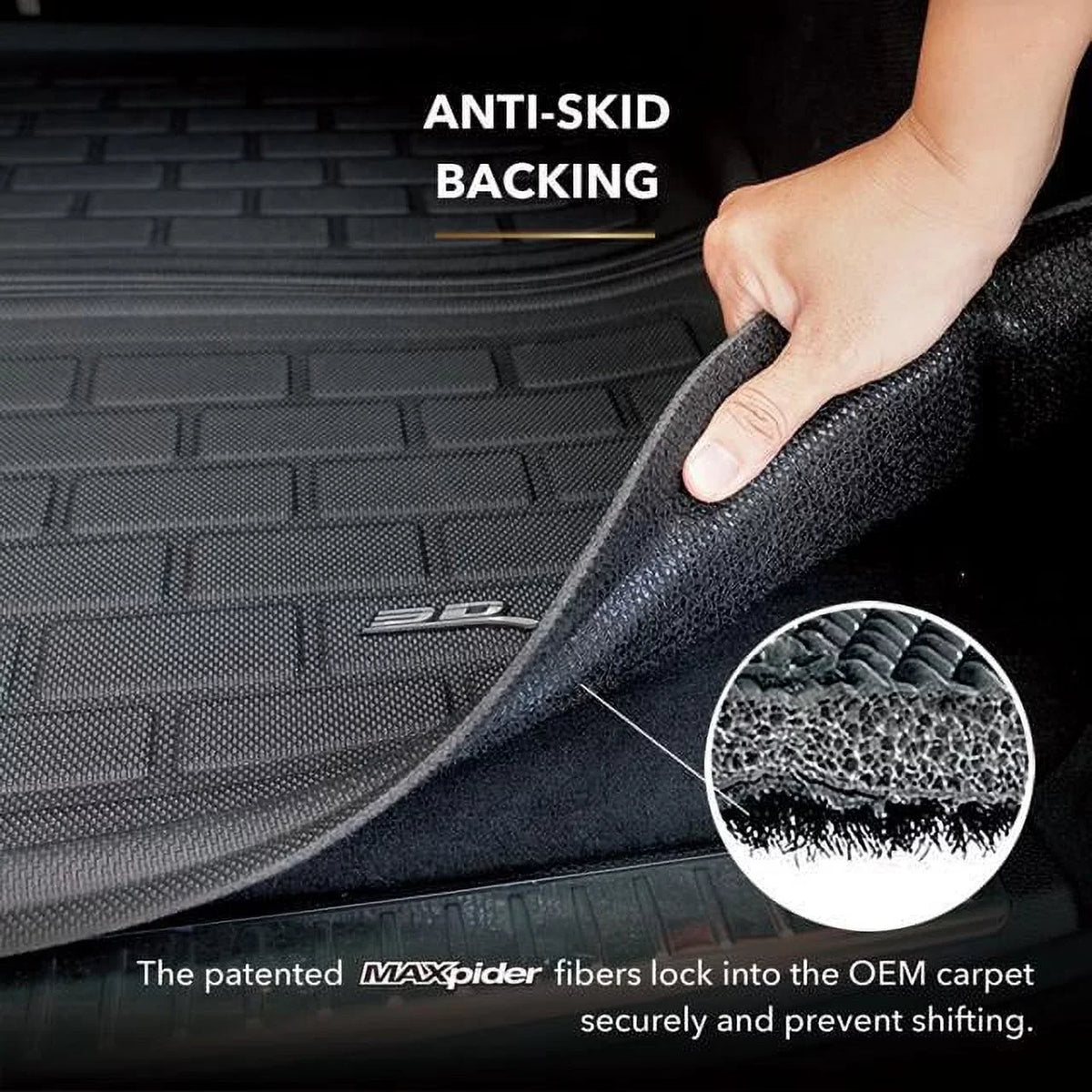 Liner with - MAXpider MERCEDES-BENZ EQS Liner Cargo KAGU Cargo 3D 2022-2024 compatible (BLACK)