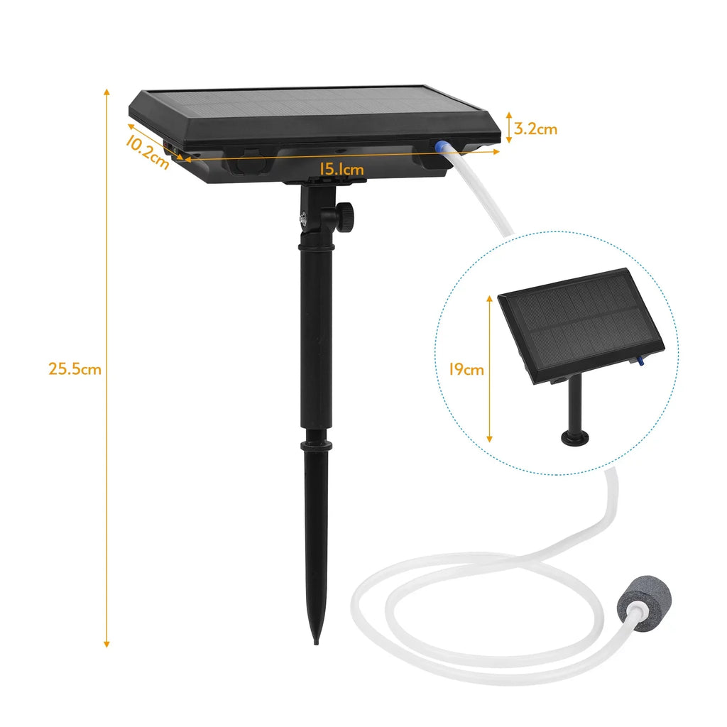 1.5W with Solar Air moobody Fish Air Oxygenator Stone Bubble Small for Pump & Ponds Pipe Pump Fish Fishing Aerator Circulation Tank Rechargeable Pools 5.5V Aquarium Oxygen Pond Tranportation Water