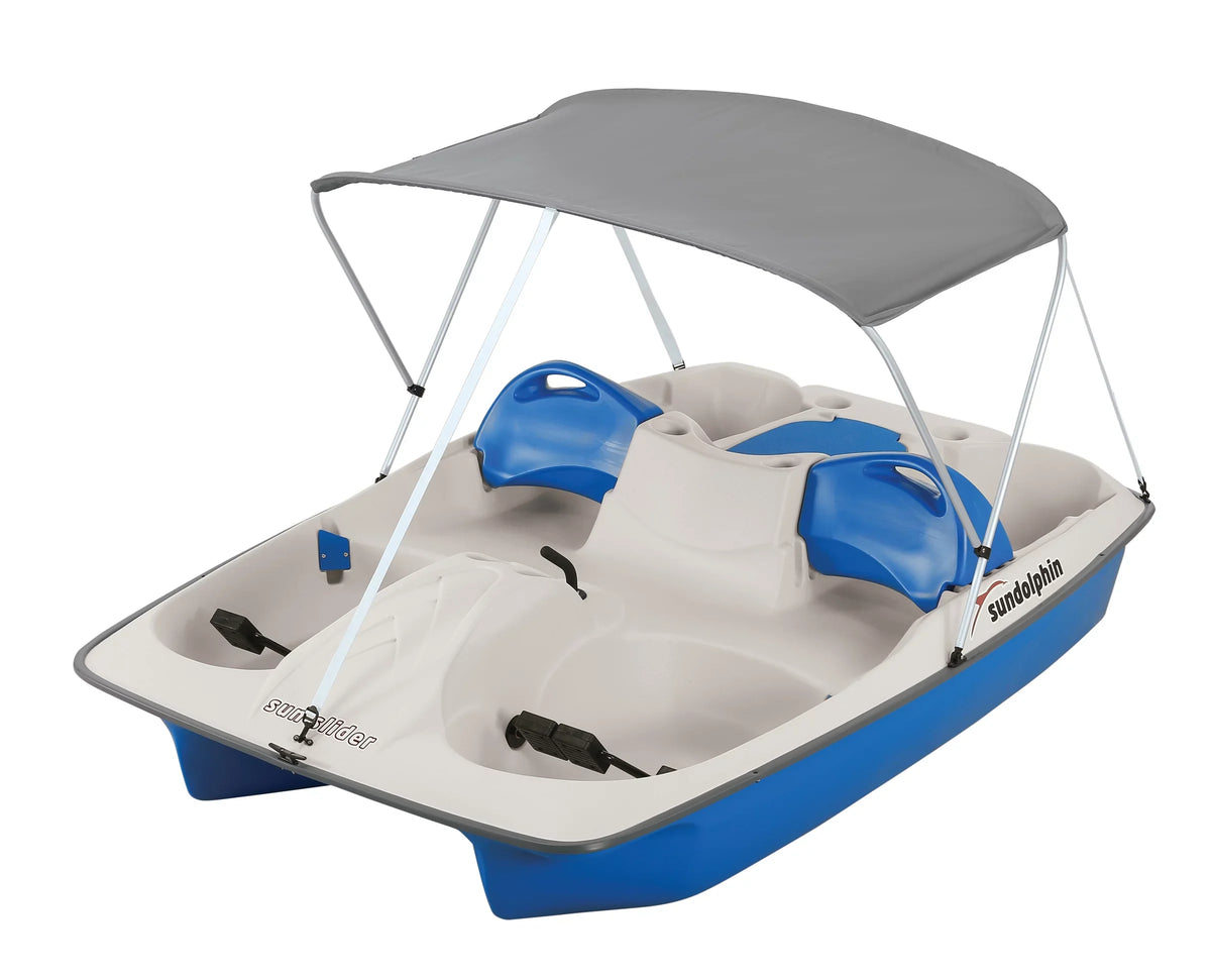 Sun with Dolphin Slider Canopy, 5 Blue Boat Seat Pedal Sun