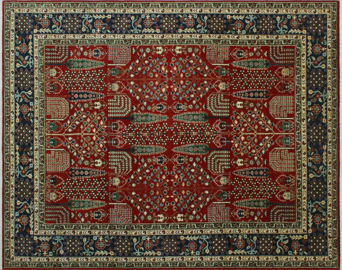x Rug, Alonzo 9'10" Red/Blue Aria 7'11"