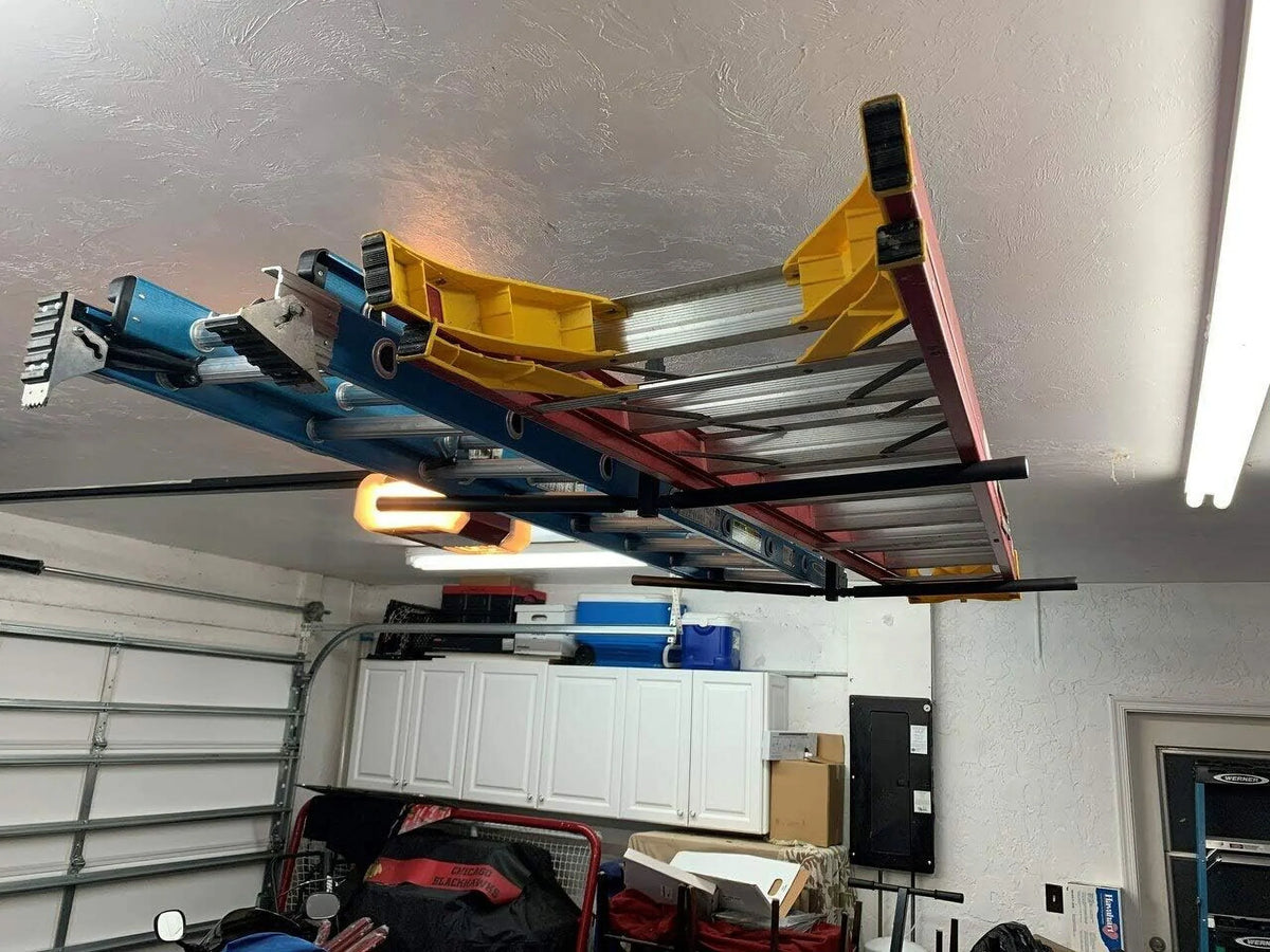 Storage Hi 2 Ladder Double Garage Hanger Ceiling And Storeyourboard Rack, Port Mount Organizer,