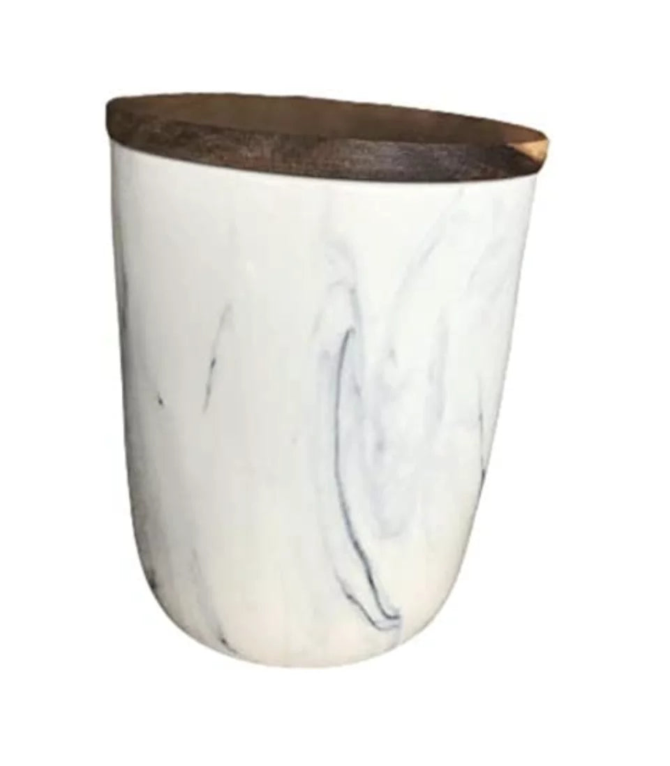 (SMALL Home with Marble wood lid SUGAR Rae Dunn Canister size)
