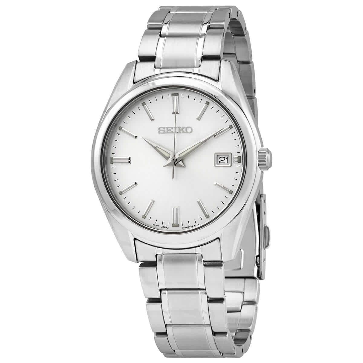 Dial Quartz Watch Men's Silver Essentials Seiko SUR307