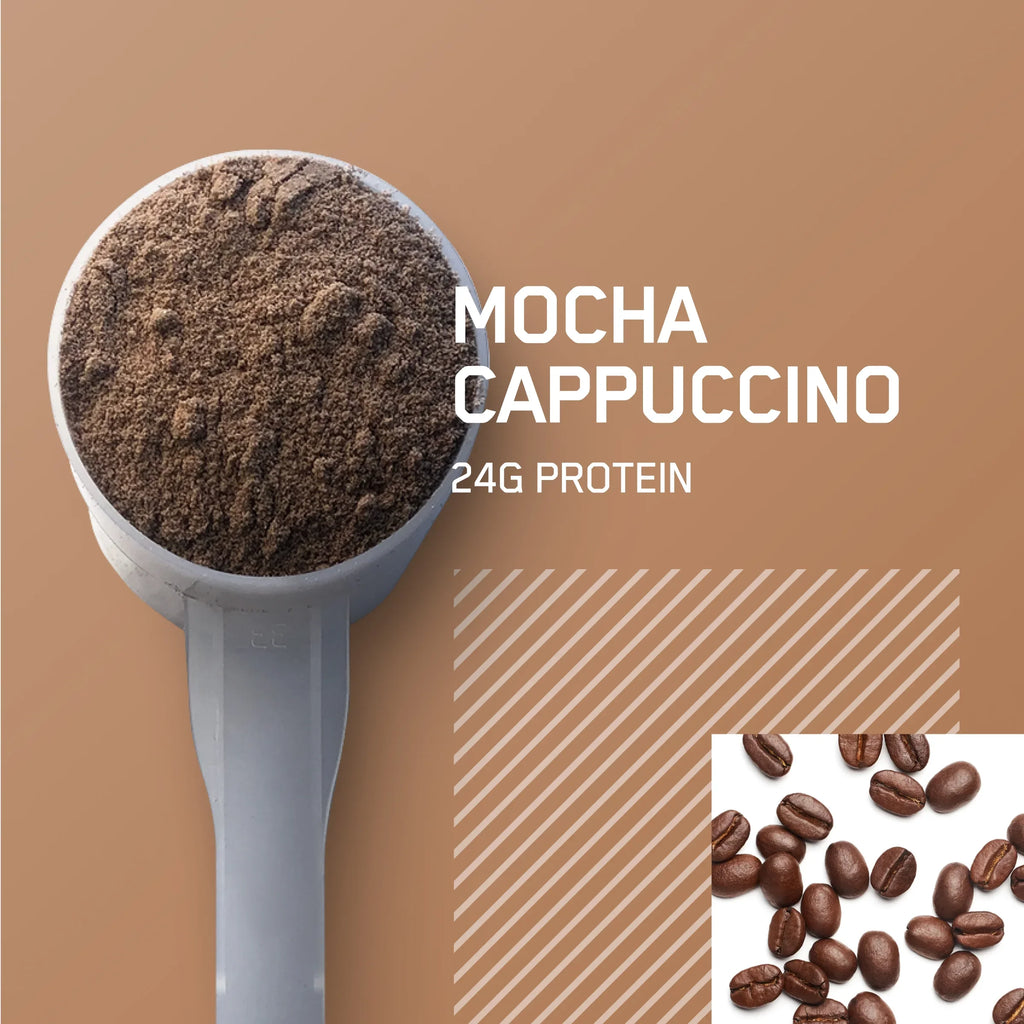28 Servings Whey Gold 2 Standard Cappuccino, Powder, Optimum lb, Nutrition, 100% Mocha Protein