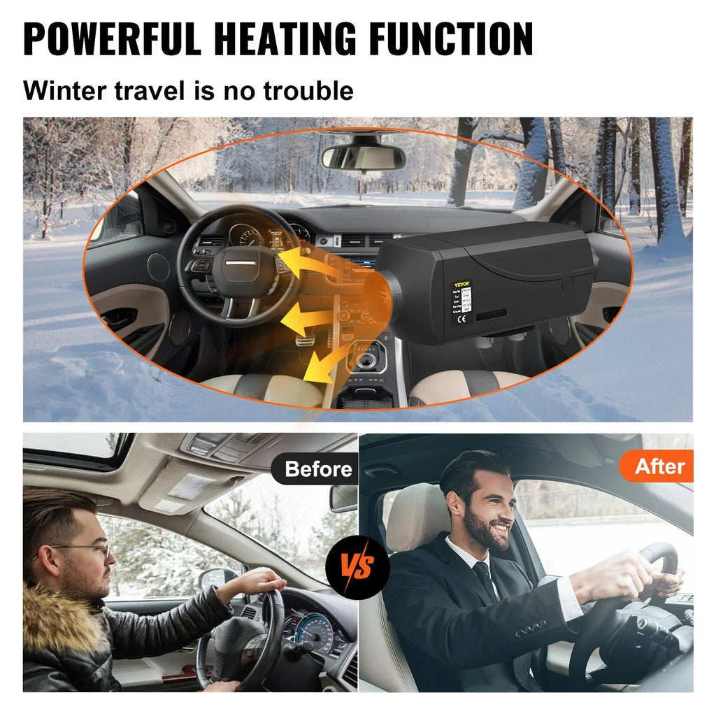 Heater with 12V Diesel Mufflers Heater Parking and LCD Boats RV Trailer Diesel Heater Motorhome Diesel 5KW 5KW Thermostat for Bus Air VEVOR Double