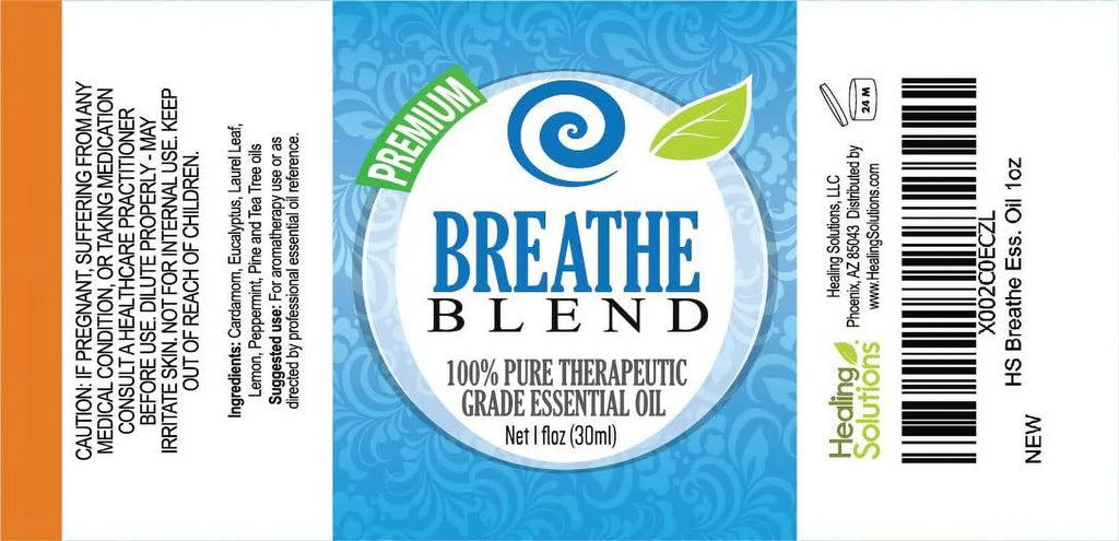 Pure Oil - Blend Therapeutic Essential Breathe Blend 30ml 100% - Oil Grade Breathe