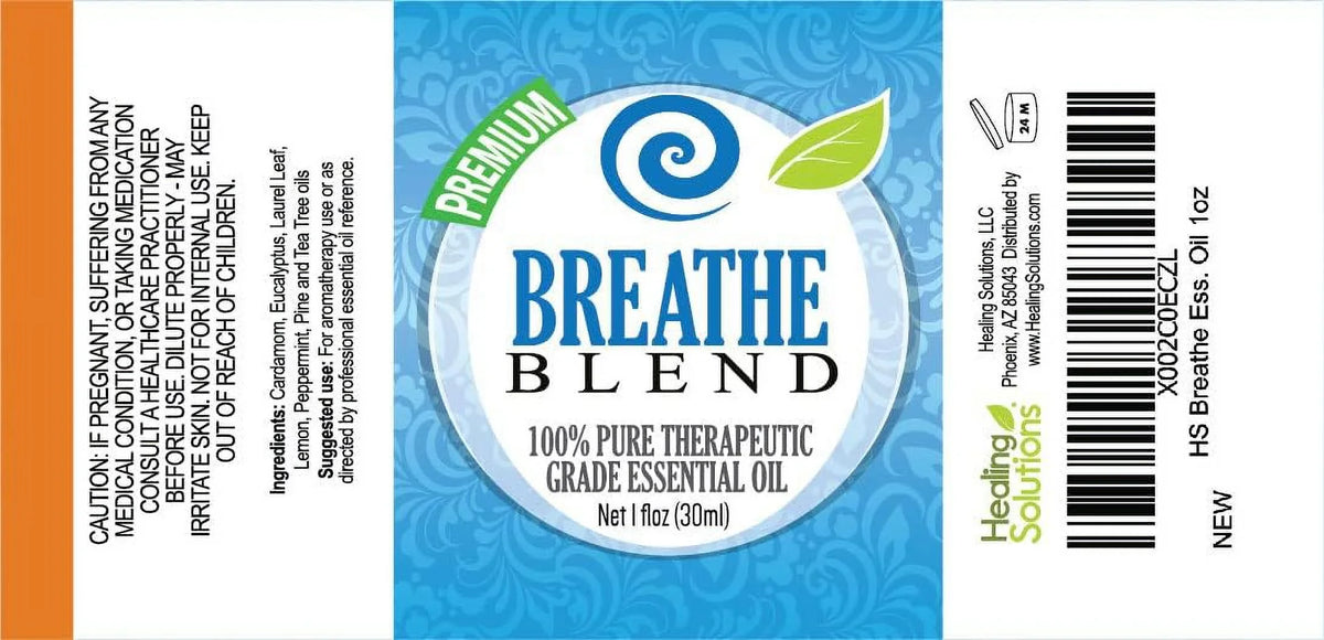Pure Oil - Blend Therapeutic Essential Breathe Blend 30ml 100% - Oil Grade Breathe