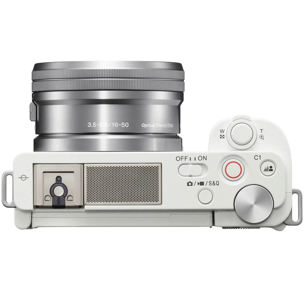 Camera Telephoto Bundle + ZV-E10 Lens + Mirrorless & Battery 16-50mm Case & Angle ILCZV-E10L/W Kit Accessories Deco Sony with White Set Wide Lenses + Extra Gear Vlog Alpha 2 55-210mm APS-C Filter +