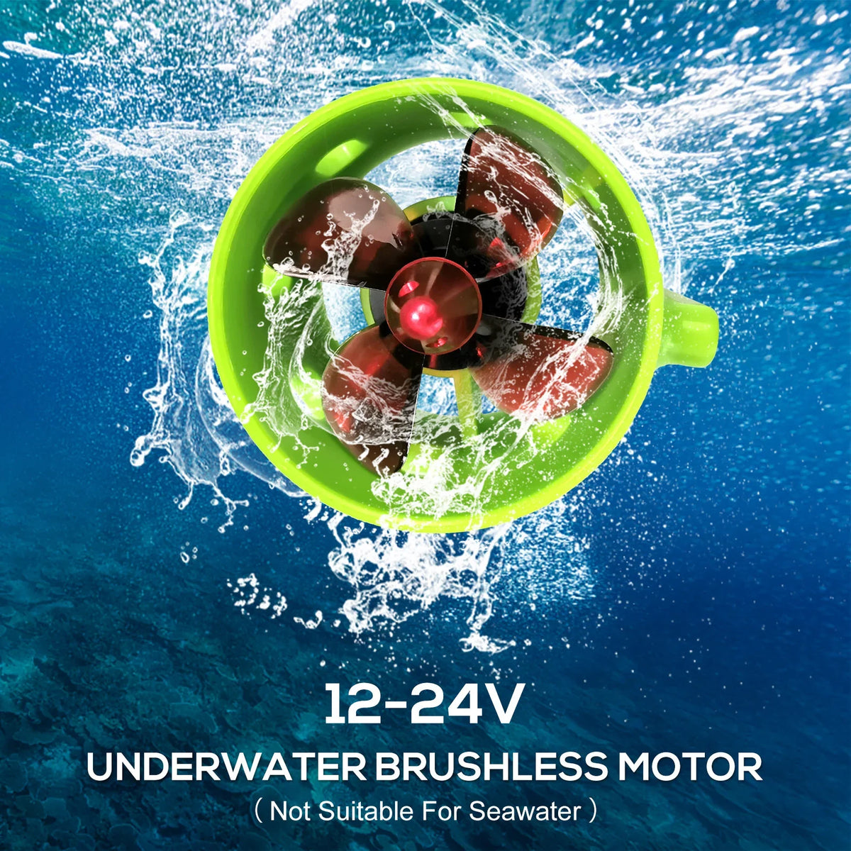 Motor 4-Blade Suzicca Propellers Nest Brushless Engine Motor 12-24V with 1000KV Clockwise Bait for Boat Electric Underwater Waterproof Drive Ship with