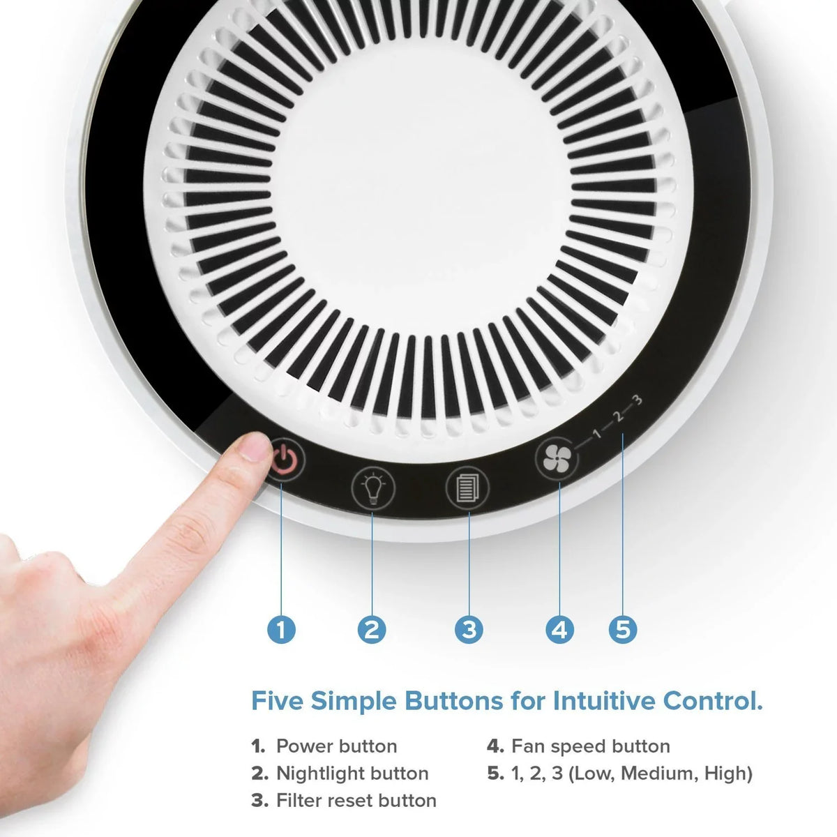 Filter LV-H132 Air and with True Bacteria, Hepa Purifier LEVOIT More for Smoke,