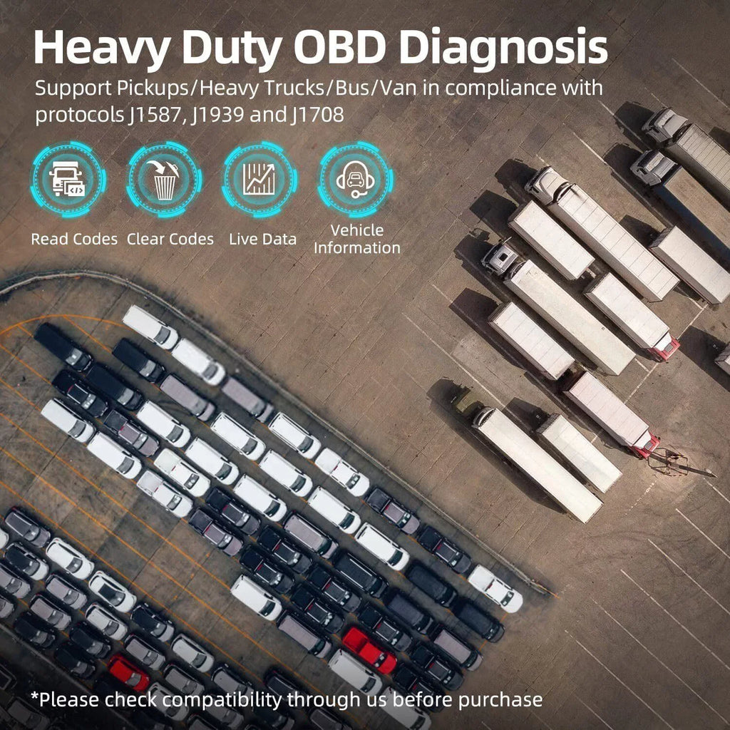 Oil Code Tools Diagnostic DPF Scanner Reset RD801 Truck Diesel Truck Heavy OBD2 Duty Scanner Romondes Reader