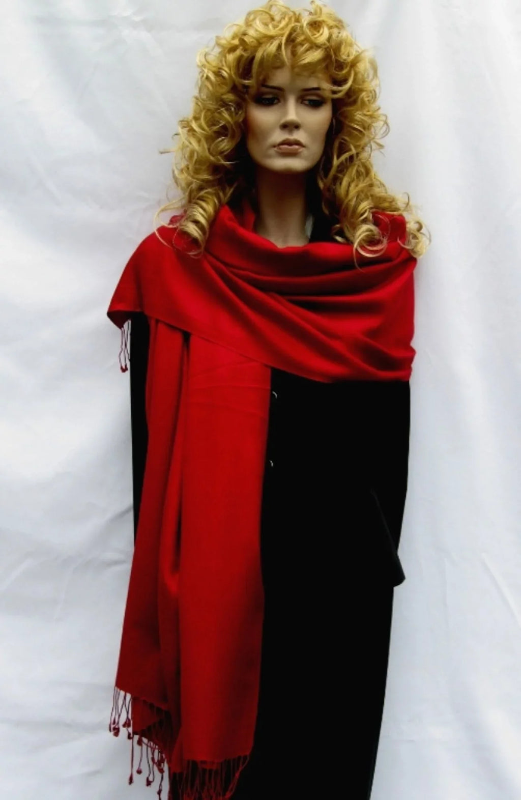 Shawl) (Wine Shawl/Cashmere Scarf/Wool/Silk Shawl/Shawls/Scarf/Scarves/Wrap/Stole/Muffler/Cape/Ruana/Blanket/Throw/Pashmina Red Regular