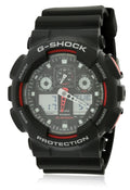 Watch Chronograph Black Casio Male 51MM Quartz Analog Alarm GA100-1A4 Plastic