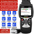 Bluettoth Diagnostic System Tool Reader Battery 6200P Oil OBD2 Registratio ABS Code Scanner Full INNOVA SRS