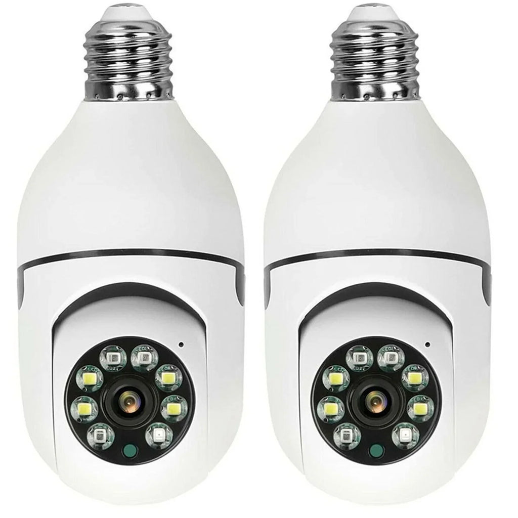 Monitor Infrared with Bulb IP Night HD Vision, 1080P Wireless (Supports 2.4G 2PCS Cam Camera, &5G White E27 WIFI Camera, Security Light Security Wi-Fi)