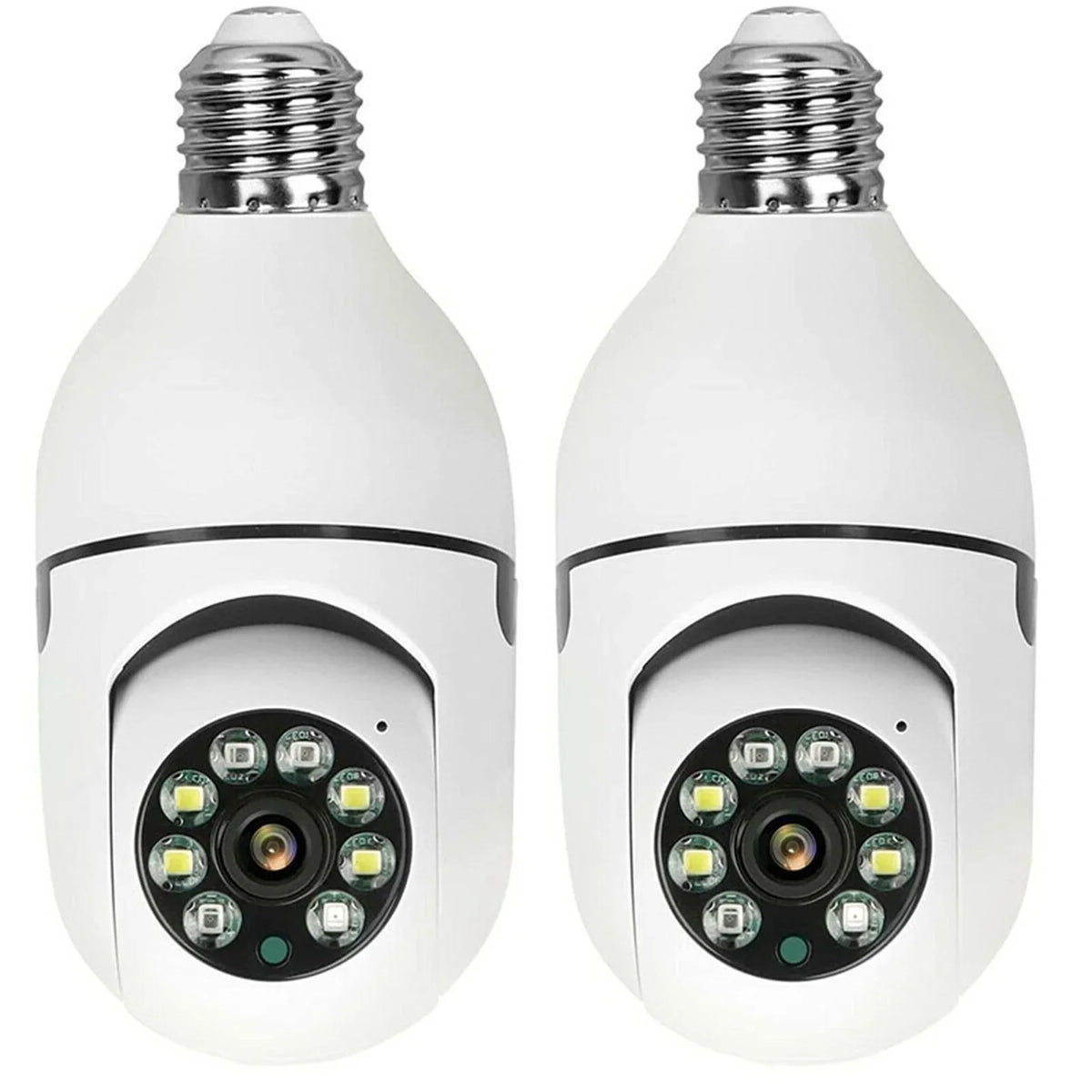 Monitor Infrared with Bulb IP Night HD Vision, 1080P Wireless (Supports 2.4G 2PCS Cam Camera, &5G White E27 WIFI Camera, Security Light Security Wi-Fi)