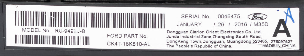 Restored CK4T-18K810-AK Climate Radio (Refurbished) 2016-2019 350 250 Transit Ford Control 150 Panel