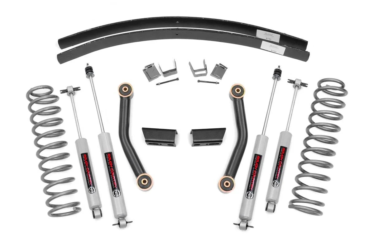Shocks II (fits) Cherokee Country 670XN2 1984-2001 Leaf | XJ Rough Series N3 Suspension | Kit Jeep Add Lift 3" |