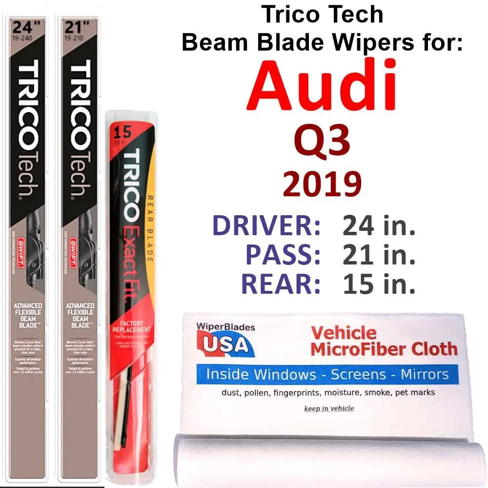 Blade Wiper Beam w/Rear Audi of 2019 (Set Wipers 3) Q3