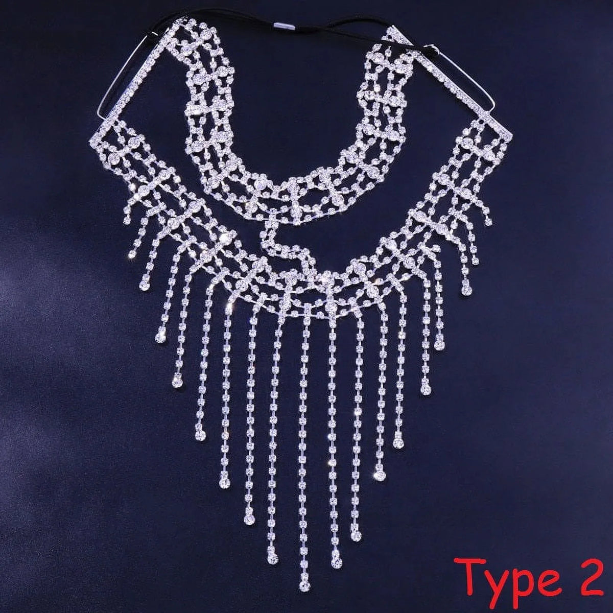 Mask Accessories Rhinestone Crystal Tussle Face Women Jewelry Halloween