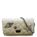 Light Canvas 2.55 CHANEL Grey Space Crossbody WOC Quilted Bag Reissue Pre-Owned Classic Charm