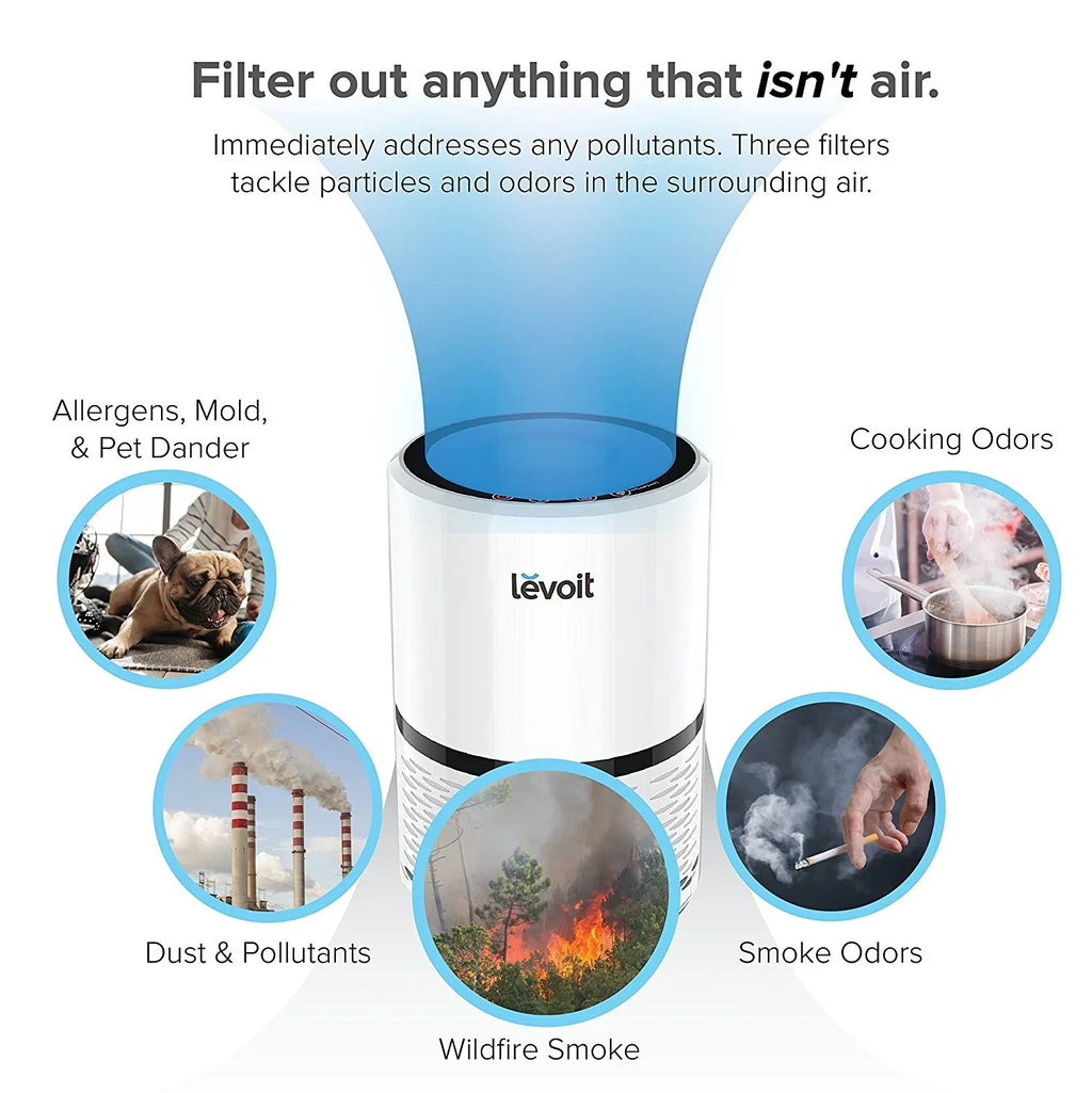 Filter LV-H132 Air and with True Bacteria, Hepa Purifier LEVOIT More for Smoke,