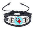 wristband q rope queen poker wealth leather braided bracelet woven