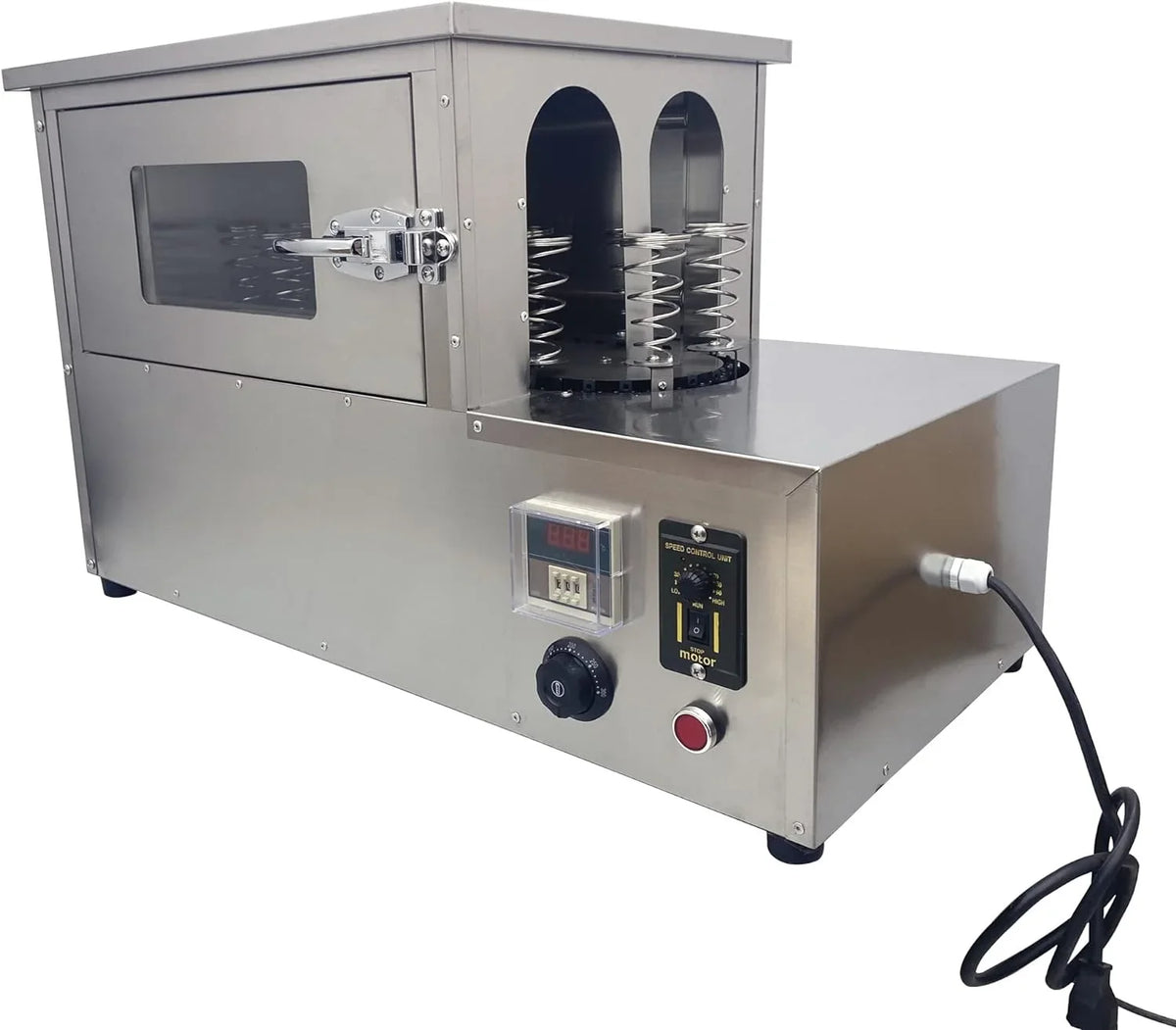 Pizza Bases Rotational Steel Cone Pizza EQCOTWEA Oven for 12pcs Margherita Pie Pizza with Toaster Stainless Commercial