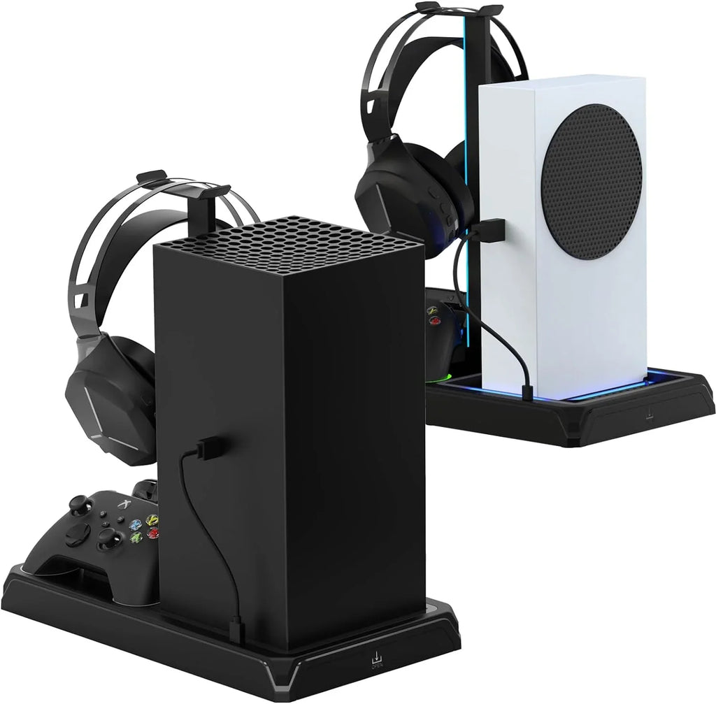 Packs for Stand Dock Vertical Headphone & with Station Series 12 Cooling with X/S, Organizer, Games Cooling Fan Battery 2 Charger Charging X Holder mAh Station 1400 with Controller Dual Storage Xbox
