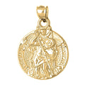 Gold Pendant mm 18K 33 Christopher Yellow Saint -