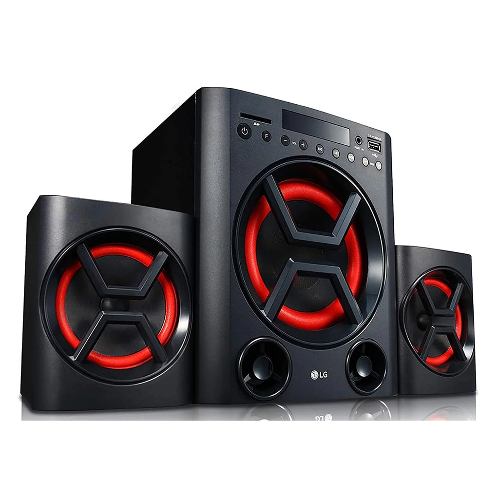 (Used - LK72B Bluetooth Channel Good) 40W 2.1 Home LG XBOOM Black/Red System, Theatre