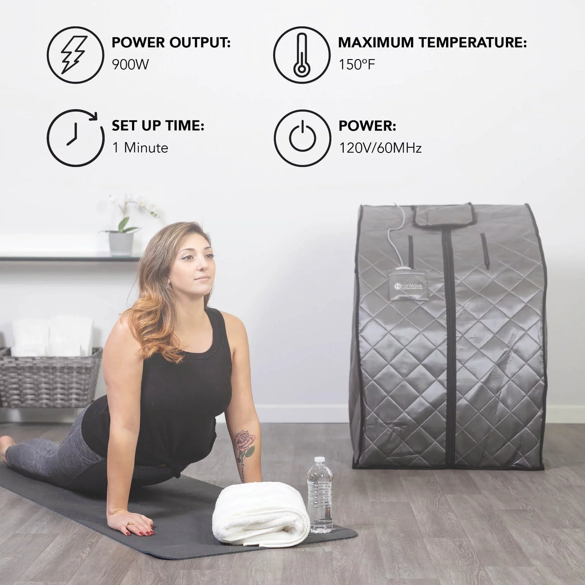 Chair FAR Sauna Pad, Panels, Floor Heat Wave Heated Portable Infrared Rejuvenator Carbon Personal Canvas with