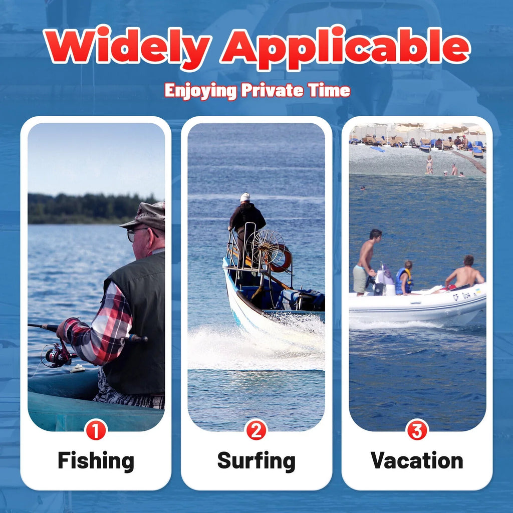 Engine CNCEST Inflatable Outboard 2-Stroke System Water Boat Motor Fishing Motor Hp 6 Cooling