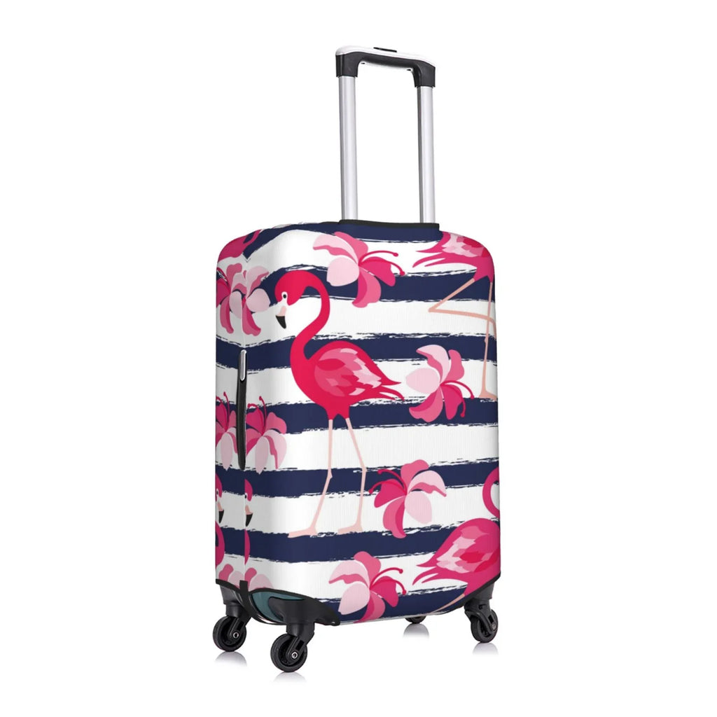 Cover Protector Travel Dark Dust-Proof Ocsxa And Stripes Print Cover Suitcase 18-32inch Blue For Flamingos Luggage Pink