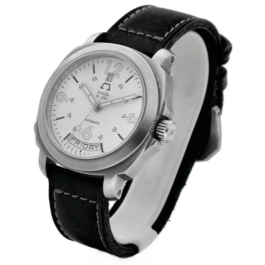 Automatic Leather 2006 Ivory 51ETA Date Men's D-Date Dial Anonimo 43mm Day Watch