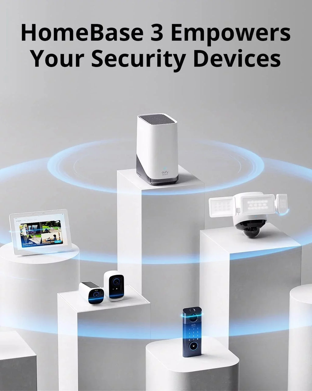 Outdoor with S380 Security HomeBase 3) Camera, eufy camera, Solar S220, Wireless Battery 2K SoloCam Anker (HomeBase Camera, Camera,