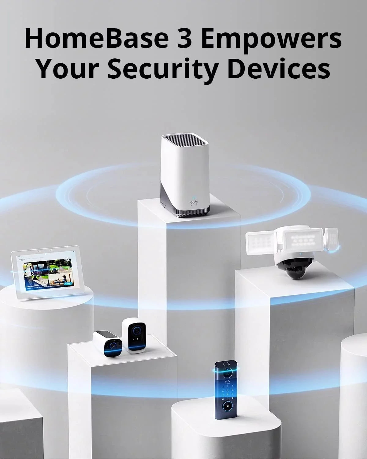 Outdoor with S380 Security HomeBase 3) Camera, eufy camera, Solar S220, Wireless Battery 2K SoloCam Anker (HomeBase Camera, Camera,
