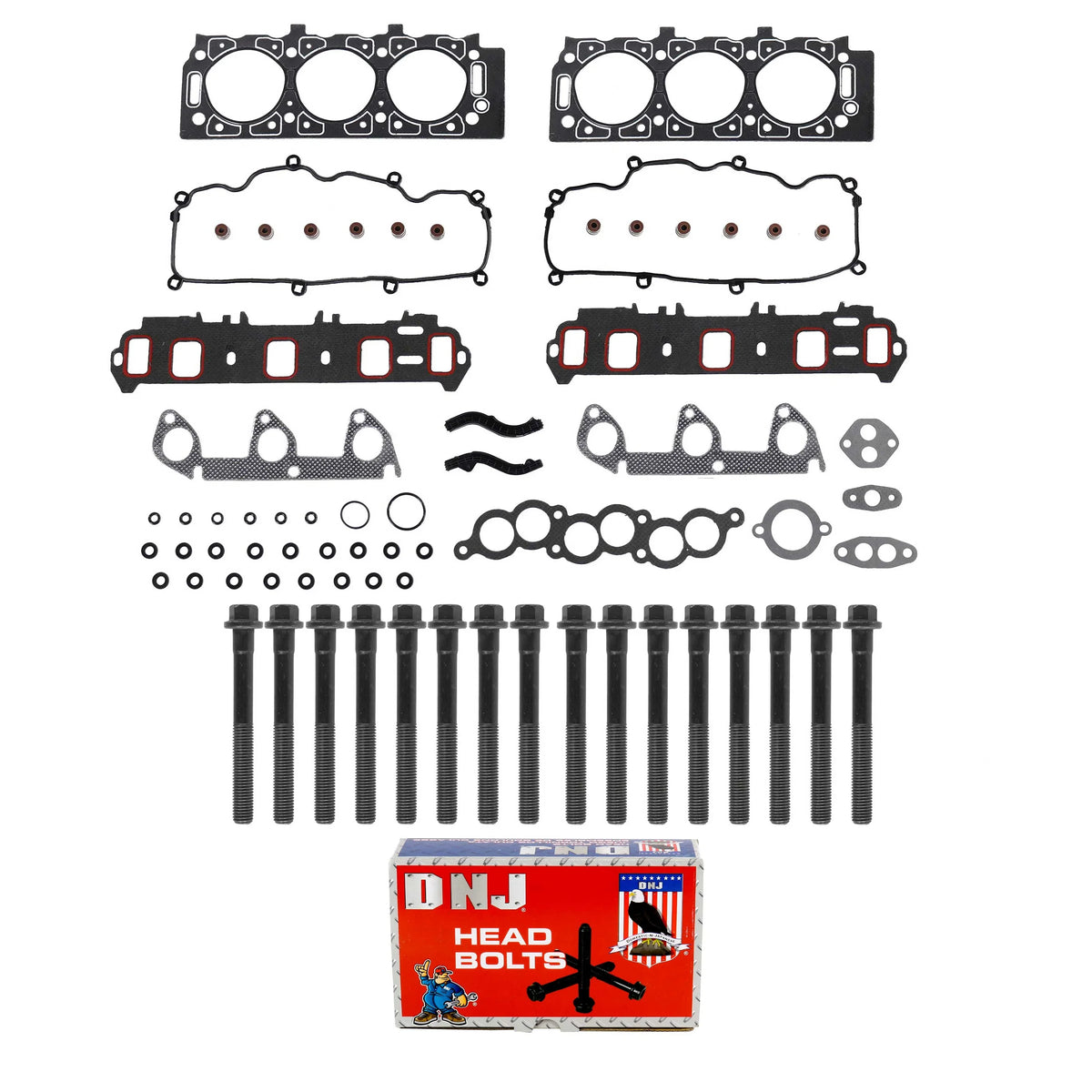 HGB4142 Head 91-95 Cylinder B3000 DNJ Fits Set 1994-1995 Fits Mazda Cars RANGER, OHV & Trucks select: Fitsd 1991-1995 3.0L FORD 12V MAZDA Gasket