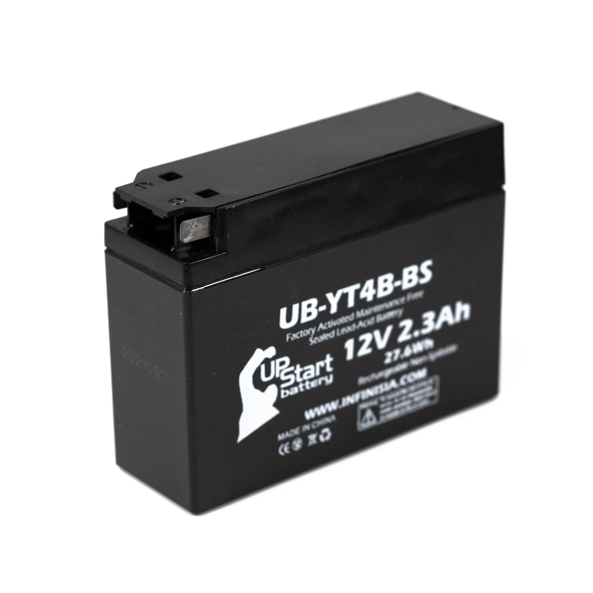 Battery 12V, Replacement SR400 Factory Free, Yamaha Activated, 400CC Battery Motorcycle (FI) 2-Pack 2.3Ah, UpStart Maintenance UB-YT4B-BS 2012 -