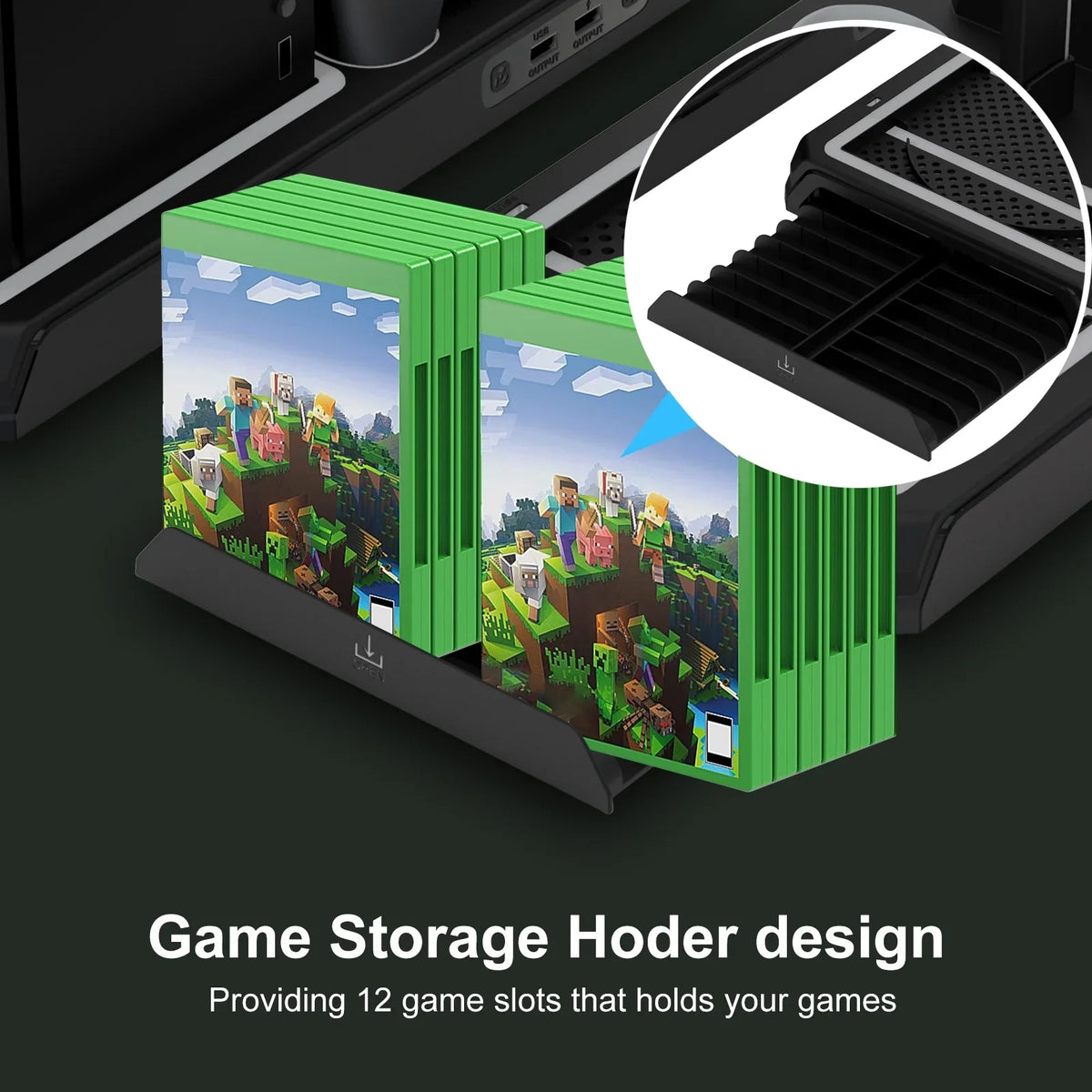 Packs for Stand Dock Vertical Headphone & with Station Series 12 Cooling with X/S, Organizer, Games Cooling Fan Battery 2 Charger Charging X Holder mAh Station 1400 with Controller Dual Storage Xbox