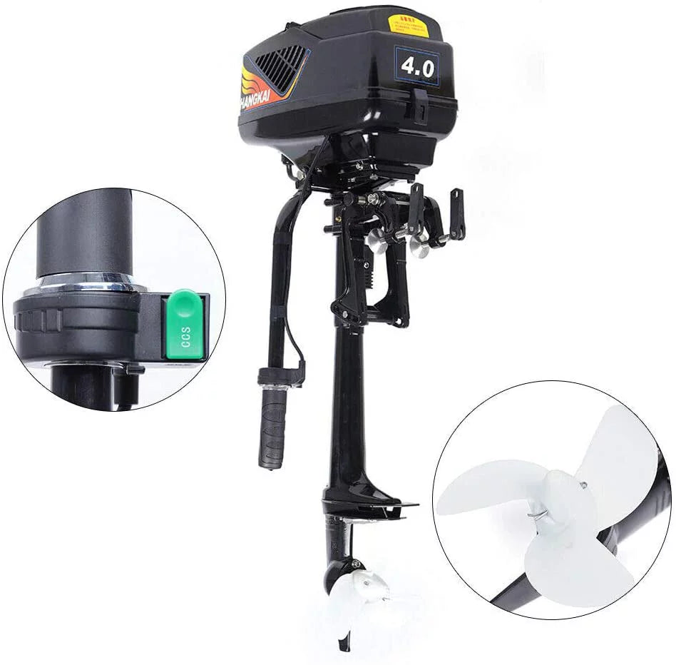 Miumaeov Electric Marine Trolling Motor 1000W Outboard Motor 4HP Driver Brushless Propeller Motor, Propeller Electric Duty Start Outboard Heavy Engine Trolley Boat