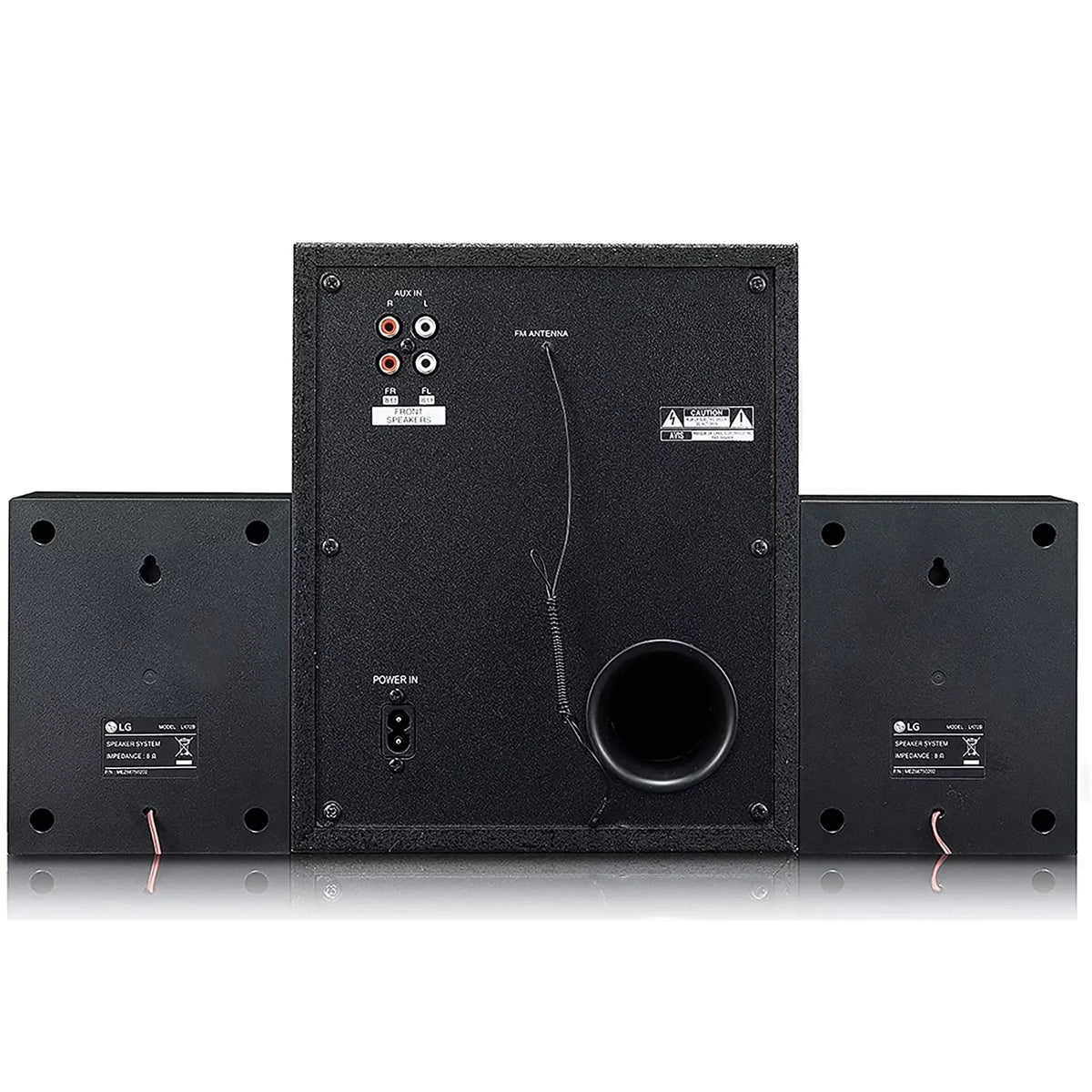 (Used - LK72B Bluetooth Channel Good) 40W 2.1 Home LG XBOOM Black/Red System, Theatre