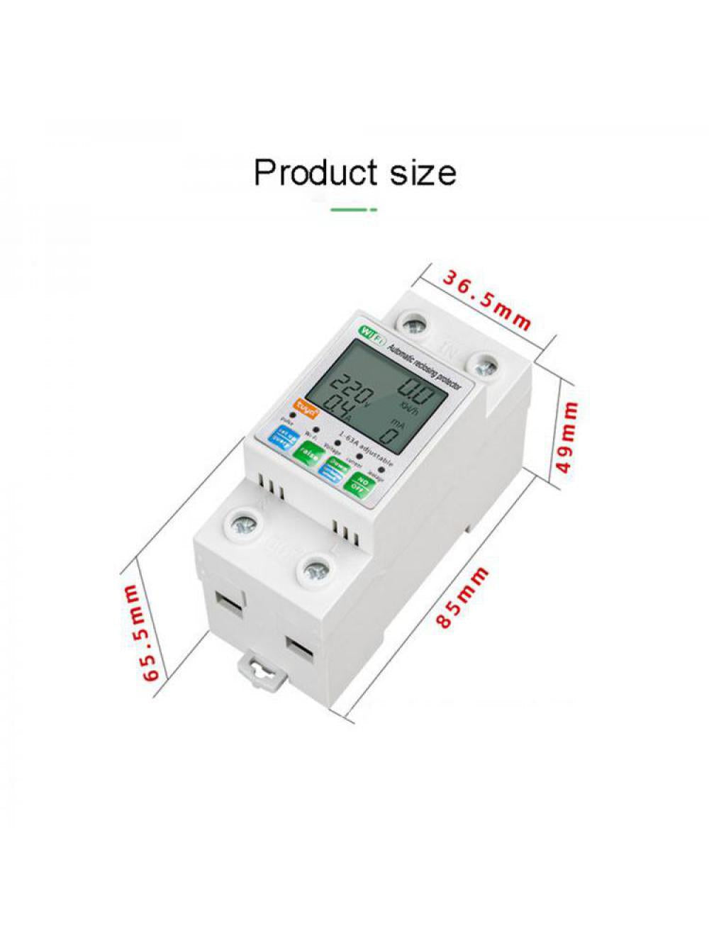 Rail Wattmeter Power Energy Din Home 220V 63A Alice Monitor WIFI Timer 110V Meter Google Meter Smart Alexa Life KWh Smart Xiaomi
