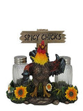 by Country DWK Sunflowers Farm Chicks Salt Pepper Decoration & Kitchen & Shakers Rooster Hit