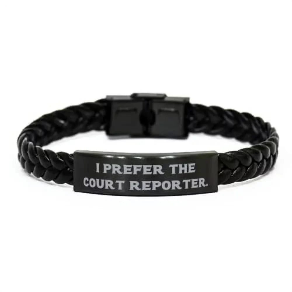 Bracelet Court from Court Reporter, Braided I amangny The Unique for Leather Coworkers Prefer New Reporter, Colleagues
