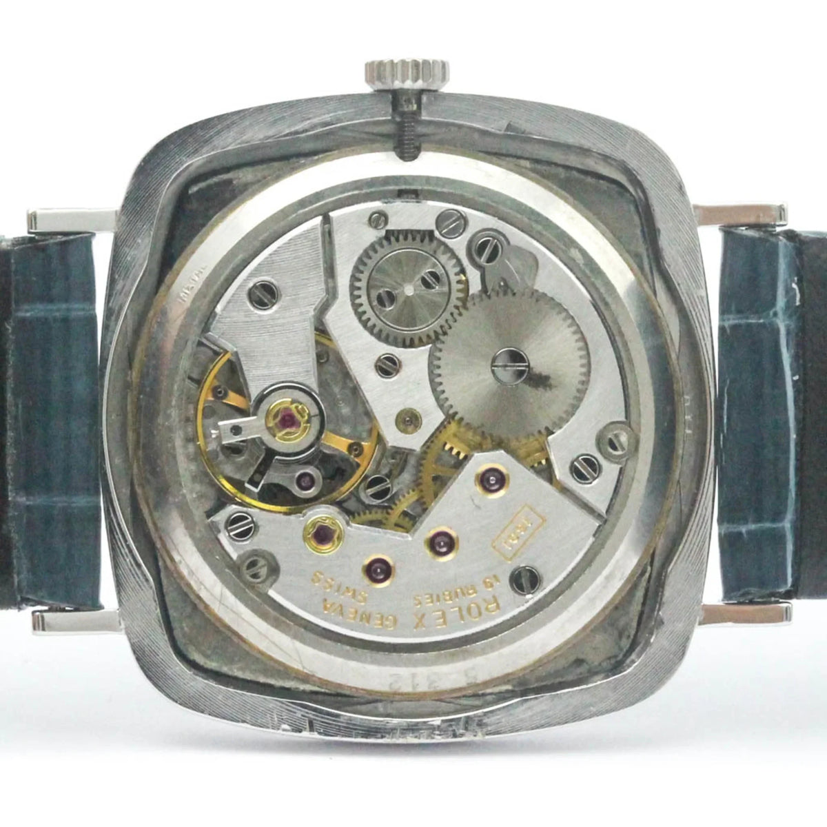 Mens Vintage White BF567340 18K (Good) Hand-Winding 4084 Watch Gold Pre-Owned ROLEX Cellini