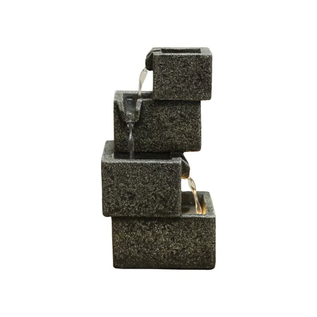 11" Lighted Water LED Gifts Fountain Concrete Tabletop Hi-Line Crates