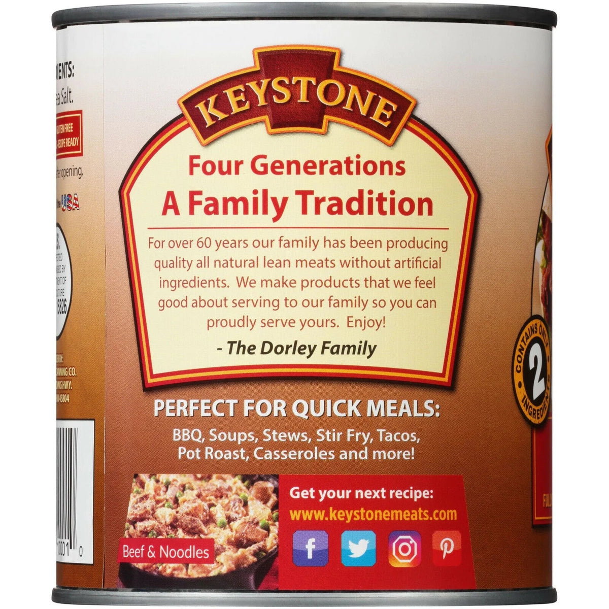 Life (12 Pack) Camping Natural Food All Long ✅ Canned Shelf 28 Emergency Keystone Ounce Meats ✅ Beef Cans