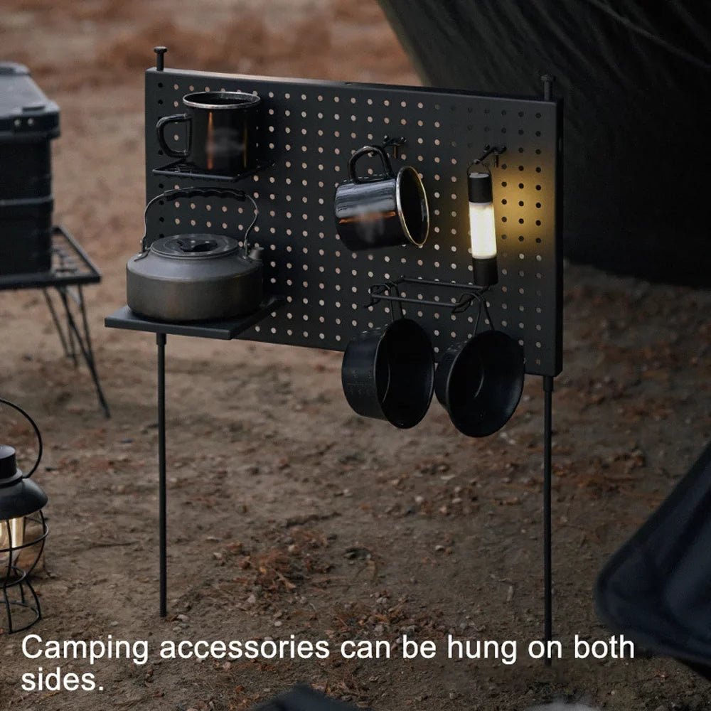 BBQ Cups Radirus Multifunctional for Camping Display Bowls Rack, Portable Shelf Hole Picnic and Storage Board
